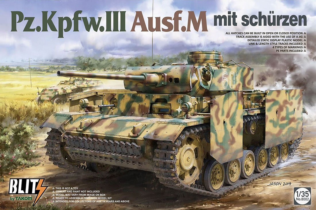 Revisión en caja: Panzer III Ausf.M mit Schürzen, Takom 1/35