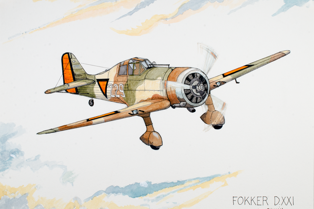 Dibujo: Fokker D.XXI