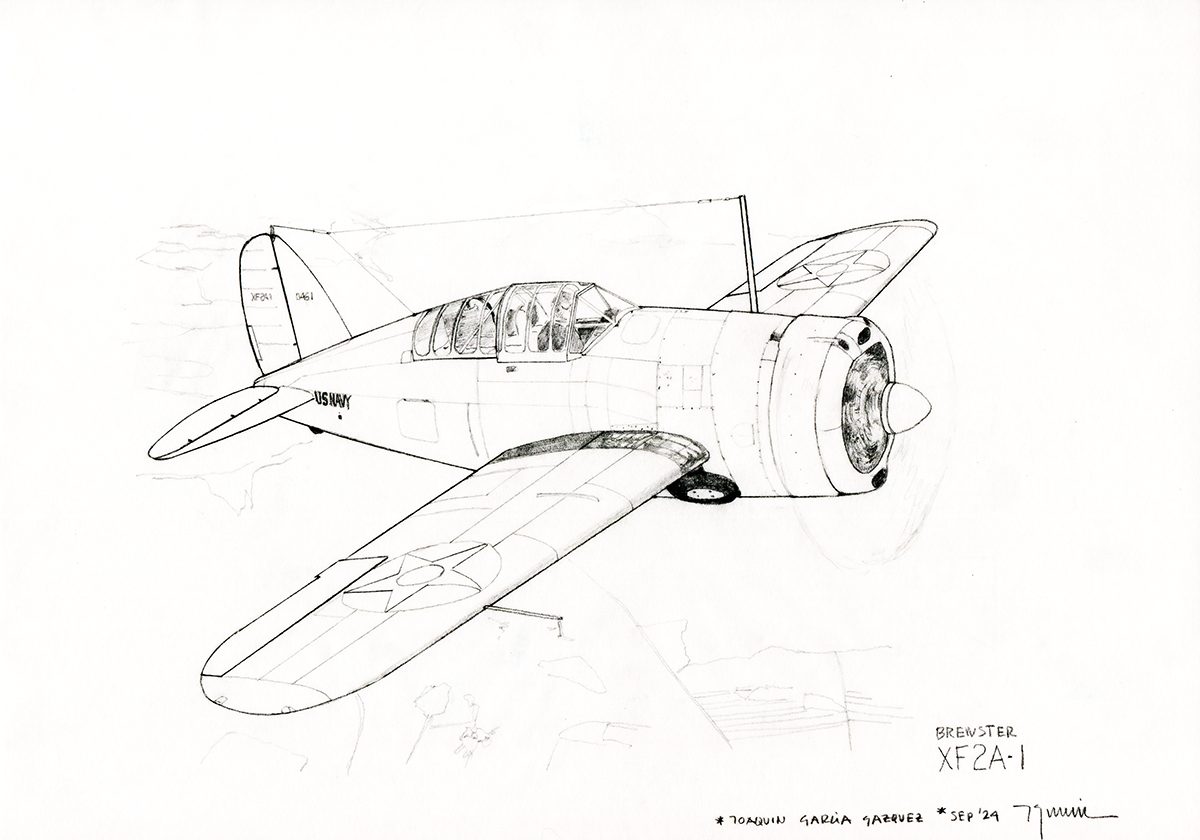 Line Drawing: Brewster XF2A-1