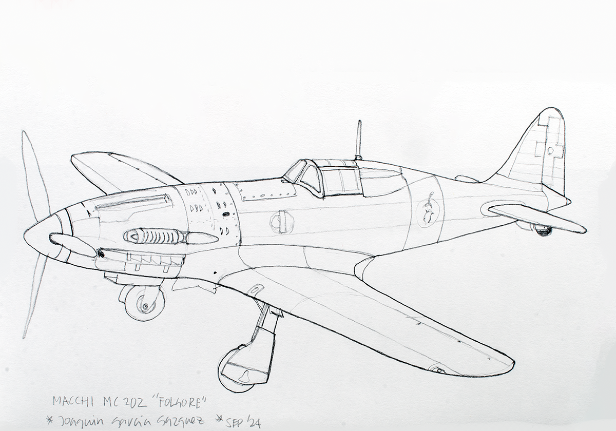 Line Drawing: Macchi MC202 ‘Folgore’