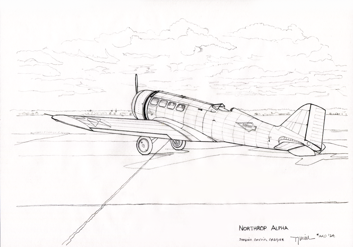 Line drawing: Northrop Alpha