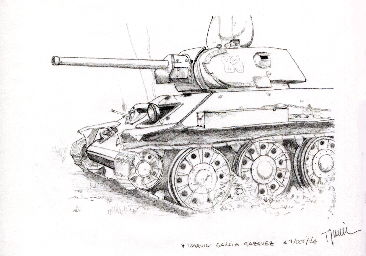 Line Drawing: T-34/76 STZ Factory late 1941 Production.