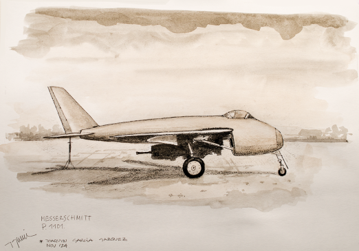 Watercolor: Messerschmitt P.1101