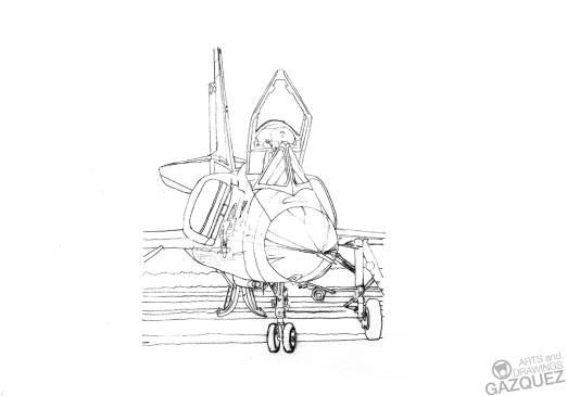 Line Drawing: F-106 Delta Dart