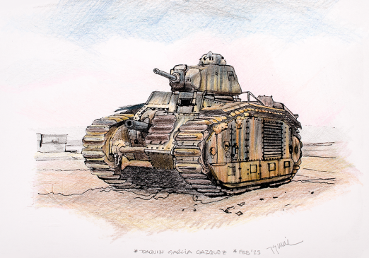 Colored Pencils: Char B1 bis captured