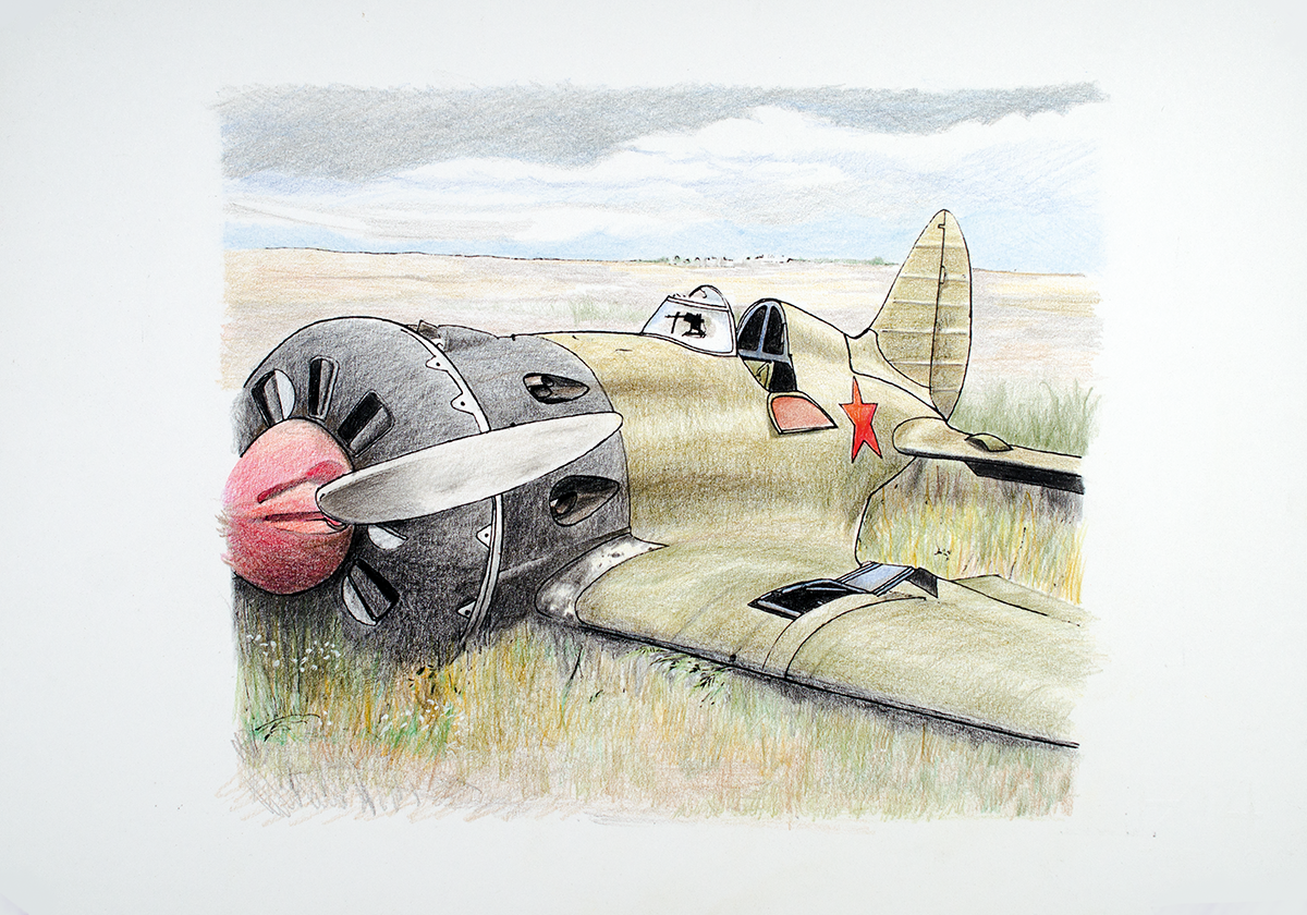 Color Pencils: I-16 Crashed